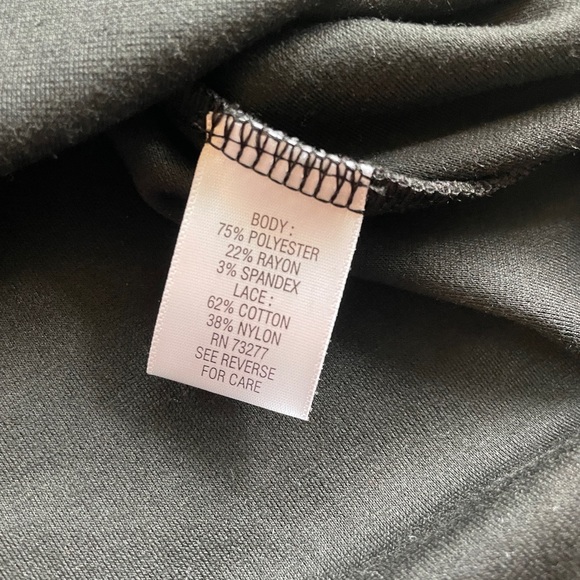 Apt. 9 Black Lace Details Sheath Dress Size Large, NEW Stretch Mini Bodycon - Picture 10 of 10